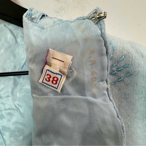 Vintage Barbara Lee Passport Collection Lambswool Hand Decorated Cardigan - Picture 12 of 16